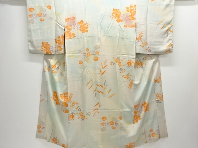 JAPANESE KIMONO / ANTIQUE JUBAN / SILK / KINSHA / FLOWER